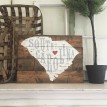 ARW Custom Wood Sign - State Typography - 19"×14" Wood Plank Sign